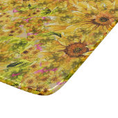 zonnebloemen Kunst Snijplank (Hoek)