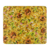  zonnebloemen Kunst Snijplank (Voorkant)