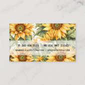Zonnebloemen Kunst Tekening Visitekaartje (Achterkant)