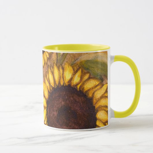 Zonnebloemen Kups Mok Cheerful Yellow Cups Glasses (Rechts)