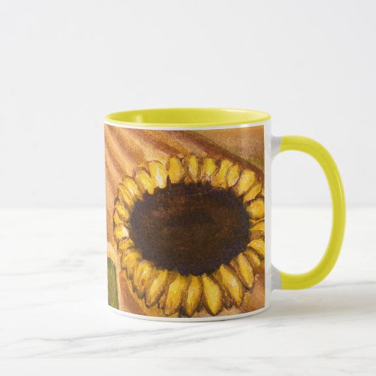 Zonnebloemen Kups Mok Cheerful Yellow Cups Glasses (Rechts)