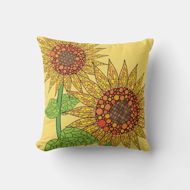 Zonnebloemen Kussen (Voorkant)