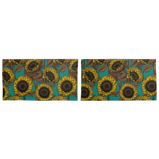 Zonnebloemen Kussensloop (Voorkant-Set)