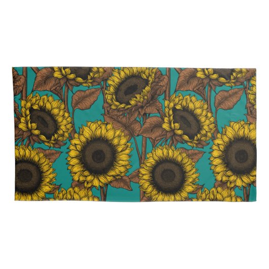 Zonnebloemen Kussensloop (Achterkant-Rechts)