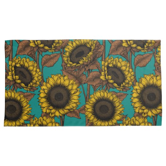 Zonnebloemen Kussensloop (Voorkant-Rechts)