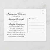 Zonnebloemen Land Bloemen Bruiloft repetitie diner Uitnodiging Briefkaart (Achterkant)