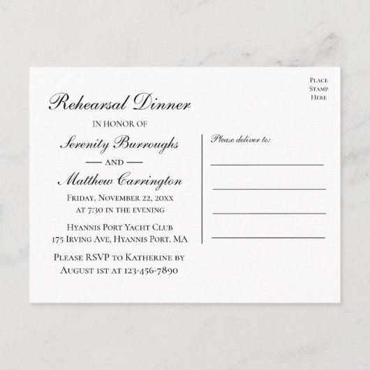 Zonnebloemen Land Bloemen Bruiloft repetitie diner Uitnodiging Briefkaart (Achterkant)