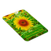 Zonnebloemen Land Geel Groen Helderbloem Magneet (Rechterzijde)
