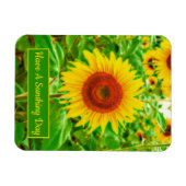 Zonnebloemen Land Geel Groen Helderbloem Magneet (Horizontaal)