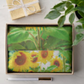 Zonnebloemen Land Geel groen ontpitten Tissuepapier (Geschenk)