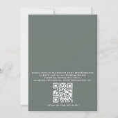 Zonnebloemen Landelijke Elegante QR Code Huwelijk Kaart (Achterkant)