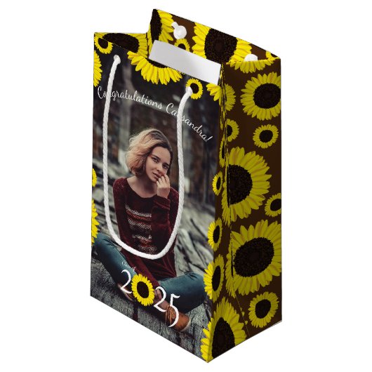 Zonnebloemen LandgraduPartij Klein Cadeauzakje (Voorkant Gekanteld)