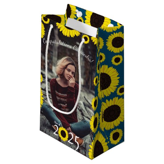 Zonnebloemen LandgraduPartij Klein Cadeauzakje (Voorkant Gekanteld)