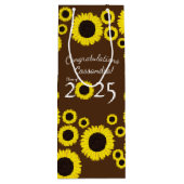 Zonnebloemen LandgraduPartij Wijn Cadeautas (Achterkant)