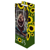 Zonnebloemen LandgraduPartij Wijn Cadeautas (Achterkant Gekanteld)