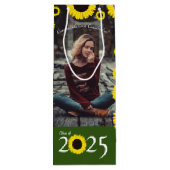 Zonnebloemen LandgraduPartij Wijn Cadeautas (Achterkant)