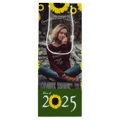 Zonnebloemen LandgraduPartij Wijn Cadeautas (Voorkant)