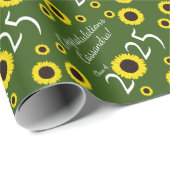 Zonnebloemen Landgradustrie Groen Cadeaupapier (Rol Hoek)