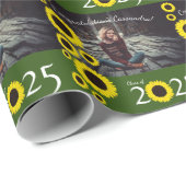 Zonnebloemen Landgradustrie Groen Cadeaupapier (Rol Hoek)
