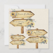 Zonnebloemen Landstamhout en Rope 25th Jubileum Kaart (Achterkant)