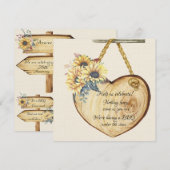 Zonnebloemen Landstamhout en Rope 25th Jubileum Kaart (Voorkant / Achterkant)