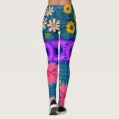 zonnebloemen - lange leggings tiener (Achterkant)