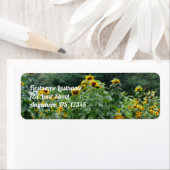 Zonnebloemen langs Stone Wall Orton Effect Address Etiket (Insitu)