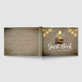 Zonnebloemen Lantaarn Rustiek Country Fall Bruilof Gastenboek (Volledig)