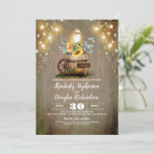 Zonnebloemen Lantern rustieke Herfst repetitie din Kaart (Staand voorkant)