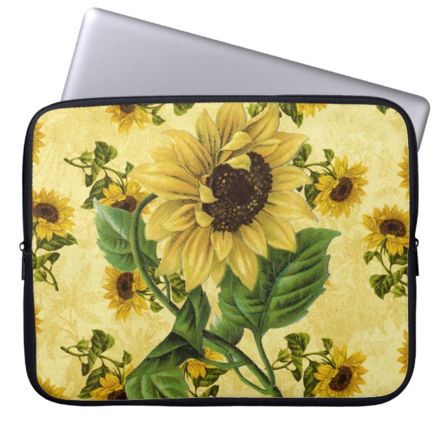  zonnebloemen laptop sleeve (Voorkant)