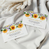 Zonnebloemen & Lavendel Luier Raffle Behuizing Kaa Informatiekaartje