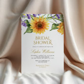Zonnebloemen & Lavendel Vrijgezellenfeest Invitat Kaart
