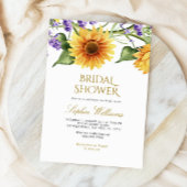 Zonnebloemen & Lavendel Vrijgezellenfeest Invitat Kaart