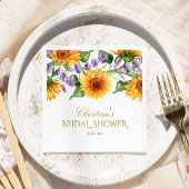 Zonnebloemen & Lavendel Vrijgezellenfeest Servet