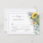 Zonnebloemen Lavender Eucalyptus Greenery RSVP (Voorkant)