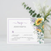 Zonnebloemen Lavender Eucalyptus Greenery RSVP (Staand voorkant)