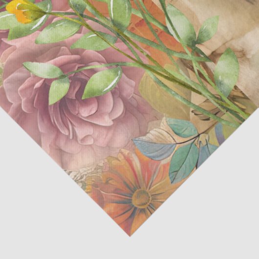 Zonnebloemen &  Leeuwenhoofd tissuepapier (Detail)