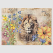 Zonnebloemen &  Leeuwenhoofd tissuepapier (Voorkant)