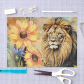 Zonnebloemen & Leeuwenhoofd tissuepapier (Craft)