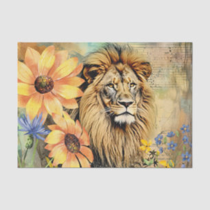 Zonnebloemen &  Leeuwenhoofd tissuepapier