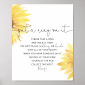 Zonnebloemen 'leg een ring om het' spelposter poster (Voorkant)