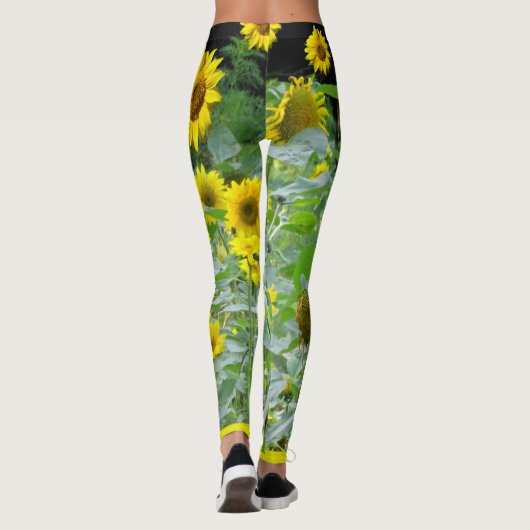 Zonnebloemen Leggings (Achterkant)