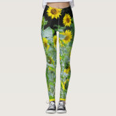 Zonnebloemen Leggings (Voorkant)