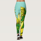 Zonnebloemen Leggings (Achterkant)
