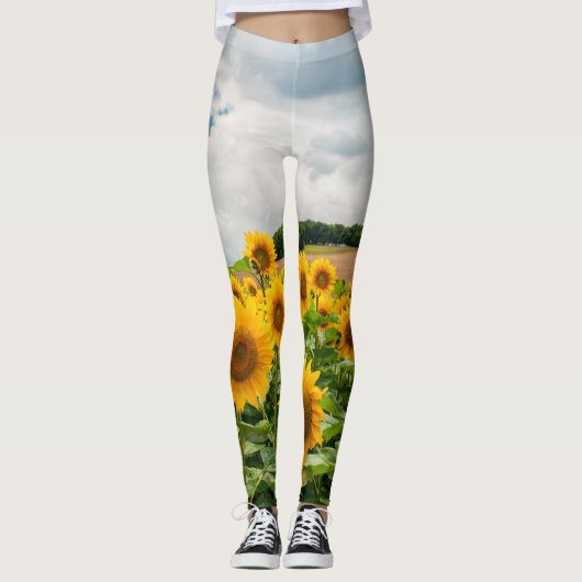 Zonnebloemen Leggings (Voorkant)