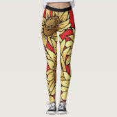 Zonnebloemen Leggings (Voorkant)