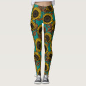 Zonnebloemen Leggings (Voorkant)