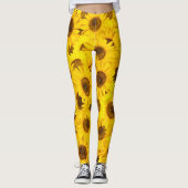Zonnebloemen Leggings (Voorkant)