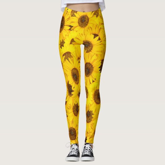 Zonnebloemen Leggings (Voorkant)