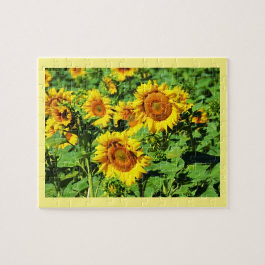Zonnebloemen Legpuzzel (Horizontaal)